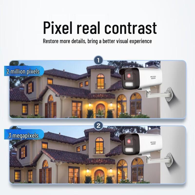 Hikvision 2MP POE AI Full-Color Night Vision Camera CN plug (adapter included)