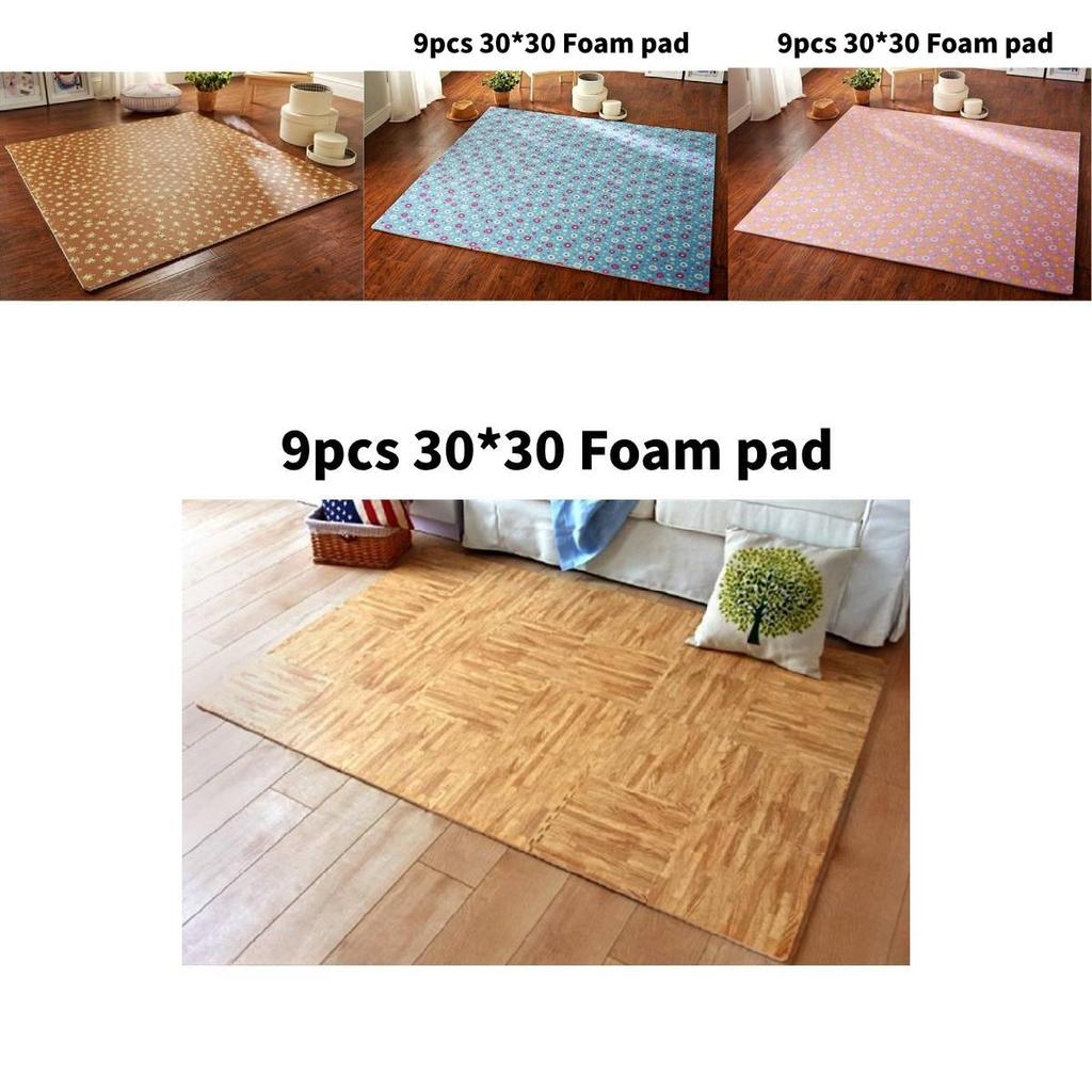 Minde Garden Floral Foam Puzzle Play Mat For Kids Bedroom And Lounge Safety Play Area