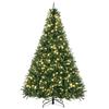 Albero di Natale, 700 LED bianco caldo, 2154 rami, ignifugo, plastica/metallo, 210 x 142 cm, verde