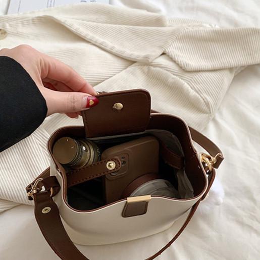 IELGY Spring Summer Retro Commuter Portable Bucket Bag