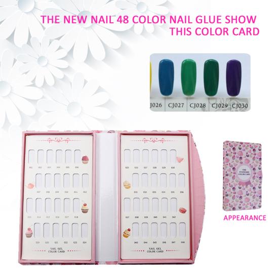 

48 цветов гель-лак для ногтей цветная карта диаграмма пустой дисплей книга маникюрный художественный инструмент