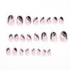 Wear armor, French simple black and white wavy lines Wear armor, short nail art Wear nail press on nails