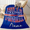 Buffalo Bills Football Personalized Text Blanket Multi-purpose Customizable Blanket Durable Comfort Great for Sofa Office Chair Nap Living Room