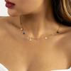 Accessories, niche multi-star rhinestone fringed necklace women, simple single-layer knuckle chain necklace