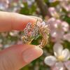 Flexibler Ring Leichte Legierung Fingerring Schmetterling Blumenform Verstellbare Öffnung Langlebig