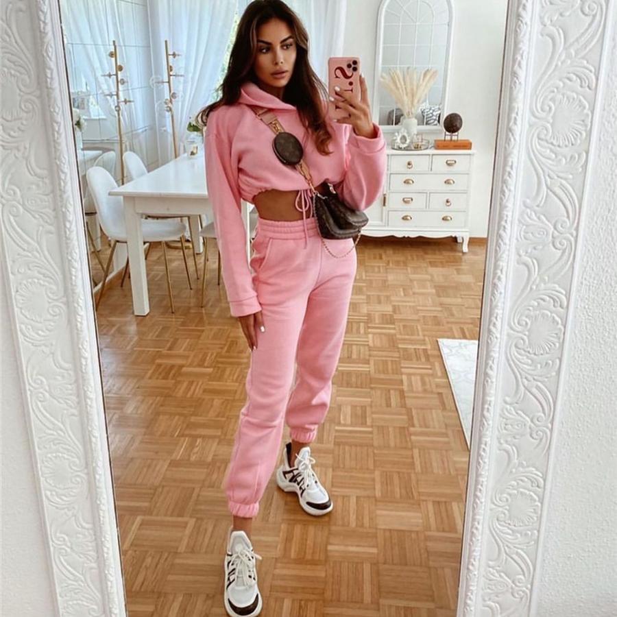 Fall Sale New Fashion Long Sleeve Sports Casual Set Two Piece Outfit