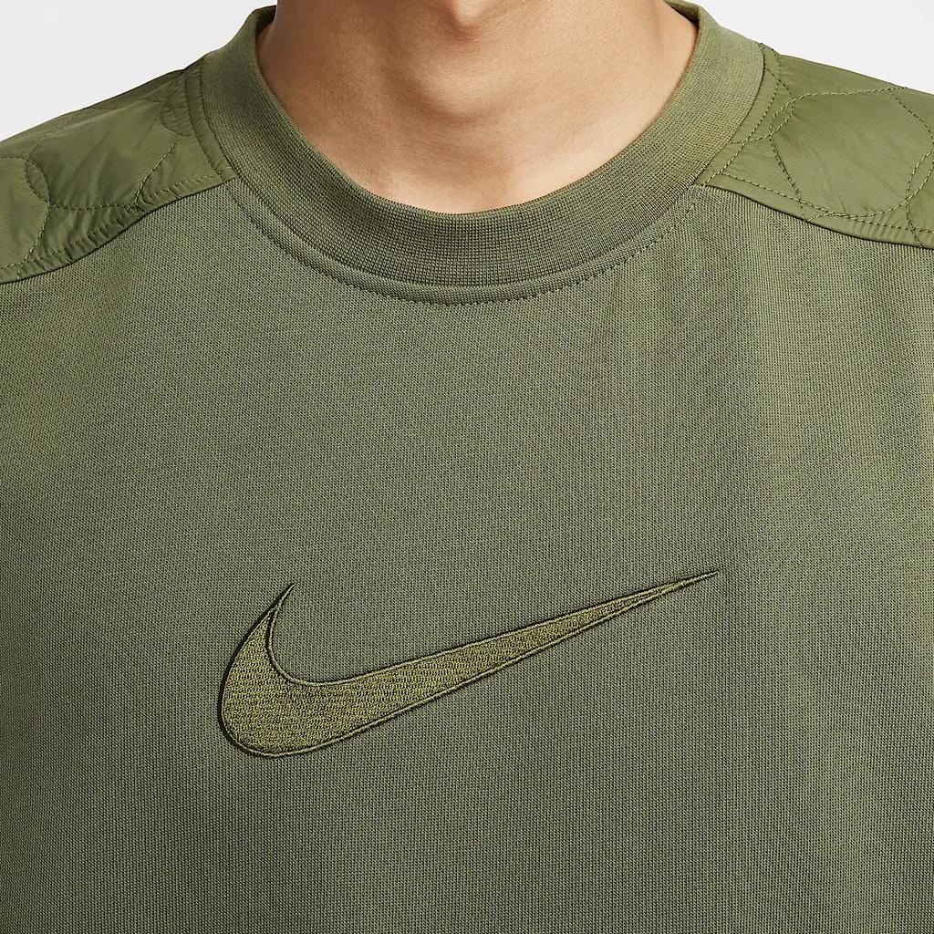 Nike Dri-FIT Standard Issue Fleece Panel Quick-Dry Basketball Crew Neck Sweatshirt Men Sweatshirt Medium-Olive FN2668222
