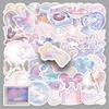 50 Dreamy Colorful Heart Stickers for Notebooks, Tablets, Phones, and Computers