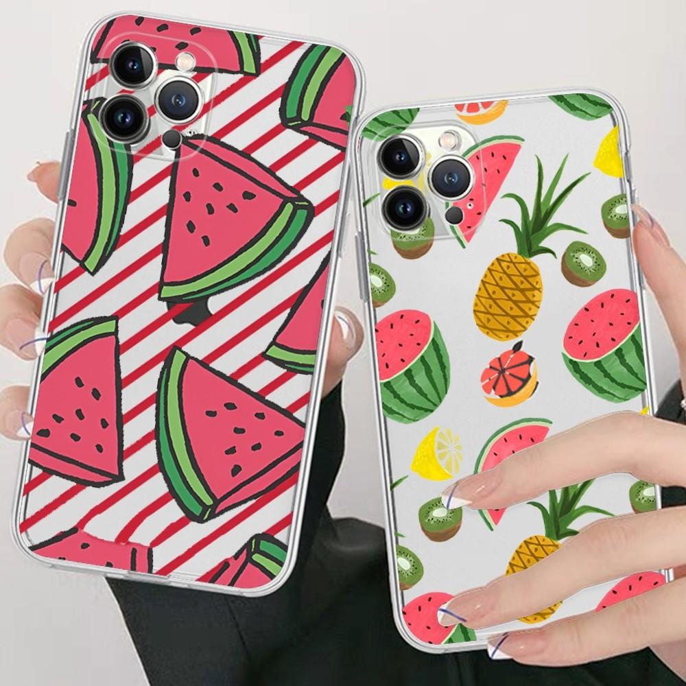 Watermelon Pattern Phone Case for iPhone 16 15 8 7 6 6S Plus X SE XR XS 14 11 12 13 Mini Pro Max Mobile Case