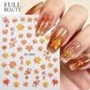 Nail Art Stickers Autumn And Winter Thanksgiving Chinese Style Acacia Maple Leaf Adhesive Nail Stickers