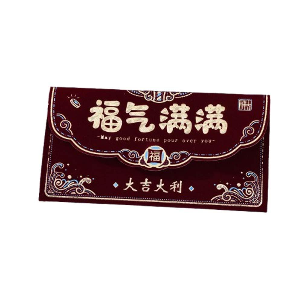 Hot Gold Lucky Money Envelopes Flocking Red Packet Creative Hongbao  Birthday Gift