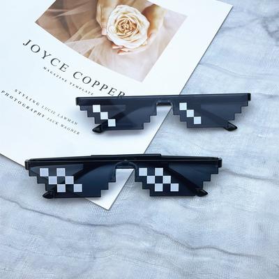 2 szt. Okulary mozaikowe Cool Party Vintage Odcienie Okulary dla mężczyzn Pikselowe okulary Zabawne damskie okulary