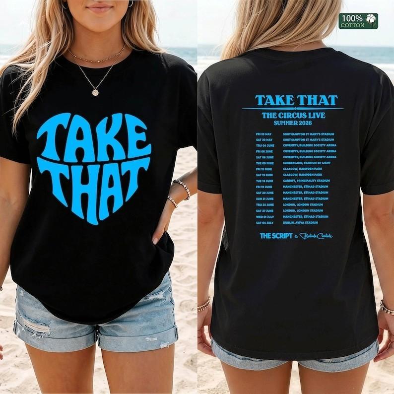 NEW Take That Concert Shirt The Circus Live Summer 2026 Tour Tee XXL