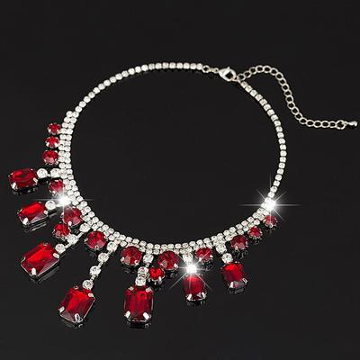 Klasikiniai moteriški elegantiški Drop Crystal Choker karoliai Moteriški Statement karoliai ir pakabukai Dovana
