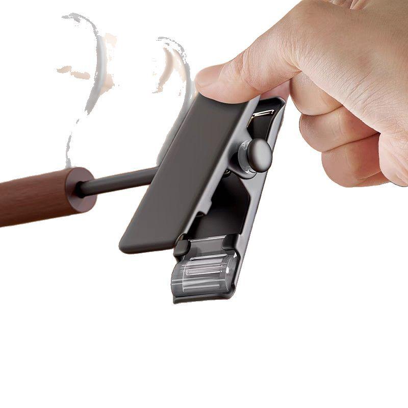 Factory Direct Sales Wrought Iron Beech Retractable Pants Rack Multi-Functional Non-Slip Iron Wood Hanger Adult Skirt Clip Household Pants Clip