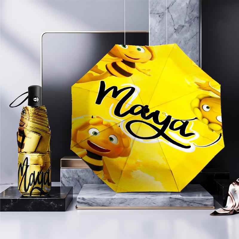Bee Adventure Maya Umbrella Folding umbrella, automatic umbrella 8-Frame for Travel, camping Use Gift for Halloween Christmas