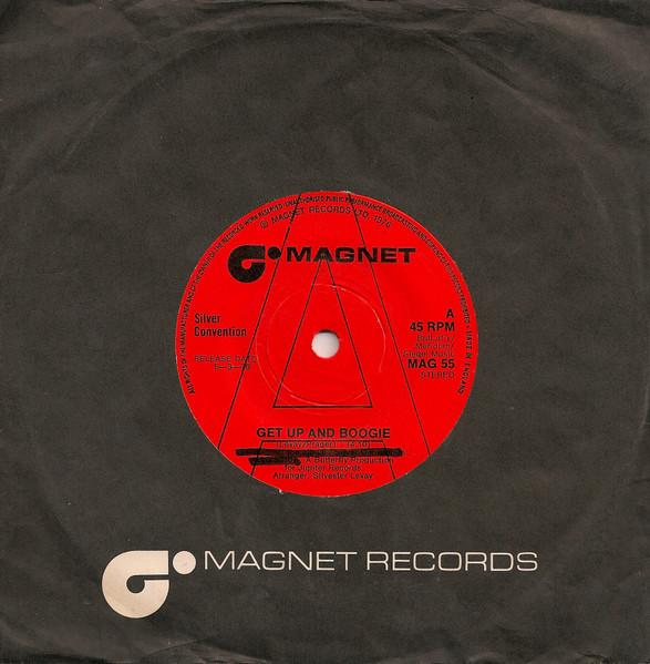 

7-дюймовая пластинка SILVER CONVENTION - Get Up And Boogie MAG55PROMO Магнит 1976 Великобритания Соул/Фанк Б/У