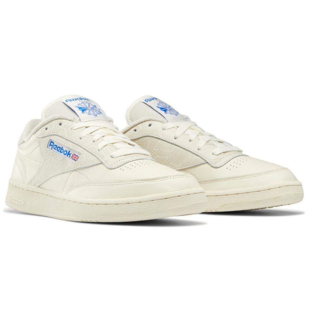 Awake NY X Reebok Club C 85 White Snakeskin Unisex Sneakers Cream Sandtrap Chalk H03328