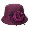 Women's Polka Dot Mesh Flower Bowler Bucket Hat Outdoor Sun Visor Basin Cap