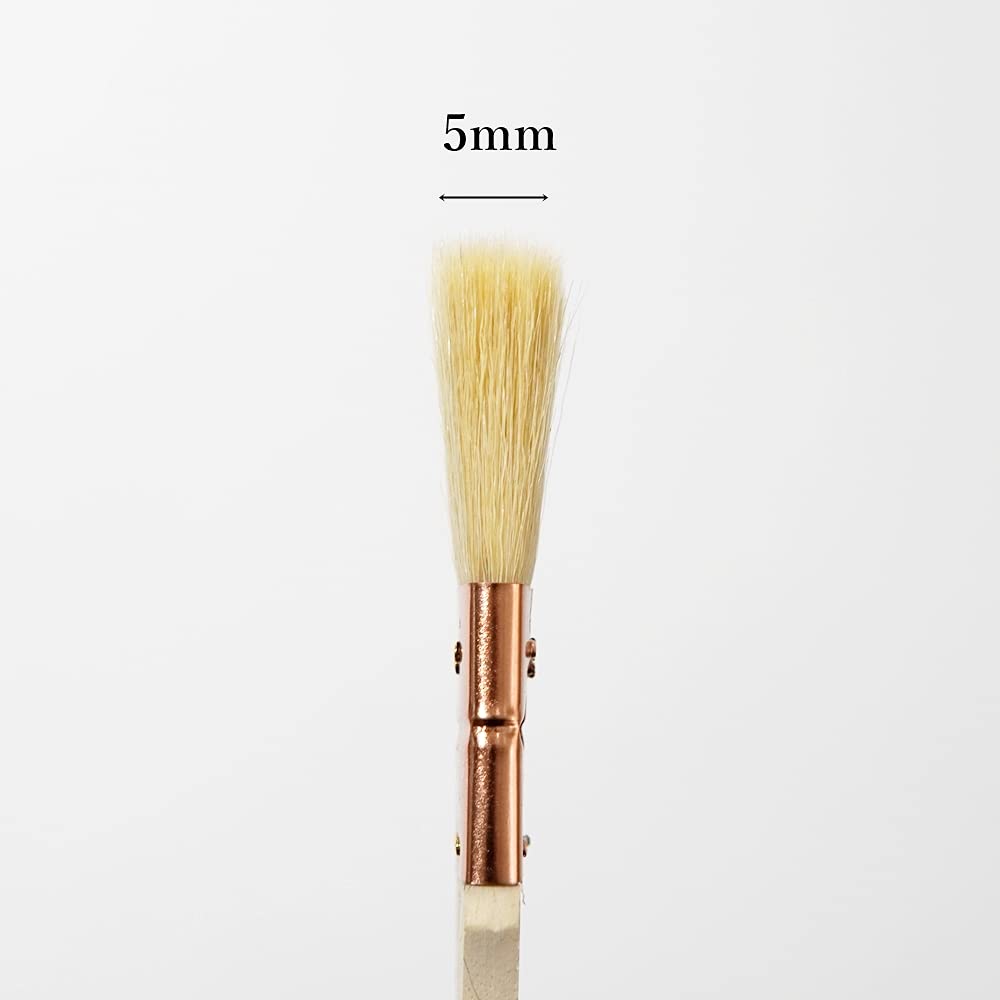 Hakeichi Joint White Goat Hair Set of 10 Brush, Water-Based, Nylon, Blend, 30mm, Diagonal,