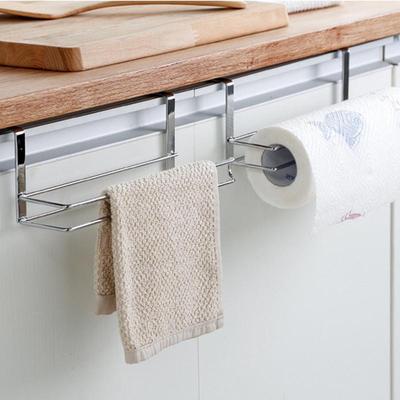 Porte-essuie-tout Tissu Pas de Perçage Organisateur Étagère de Rangement Papier Essuie-tout de Cuisine Organisateur Crochet Pour Salle de Bain Ménage