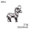 10/30Pcs Silver Goat Ram Animal Charms 23x19mm Pendants for DIY Jewelry Making Birthday Gift Crafting