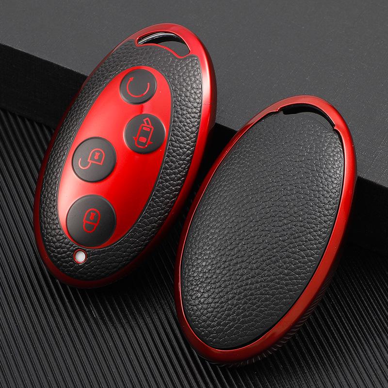 Premiumowe Skórzane Etui na Kluczyk Samochodowy BYD Yuan dla S7, Song Plus DMi, Qin Pro - Unisex