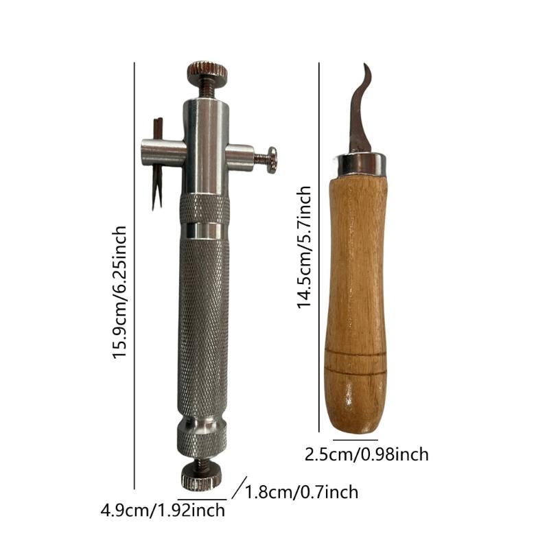 Hochpräzises Geigeninlay-Nutenstecherwerkzeug Verstellbare Tiefe Ränderstecher für Instrumentenbauer und Handwerk