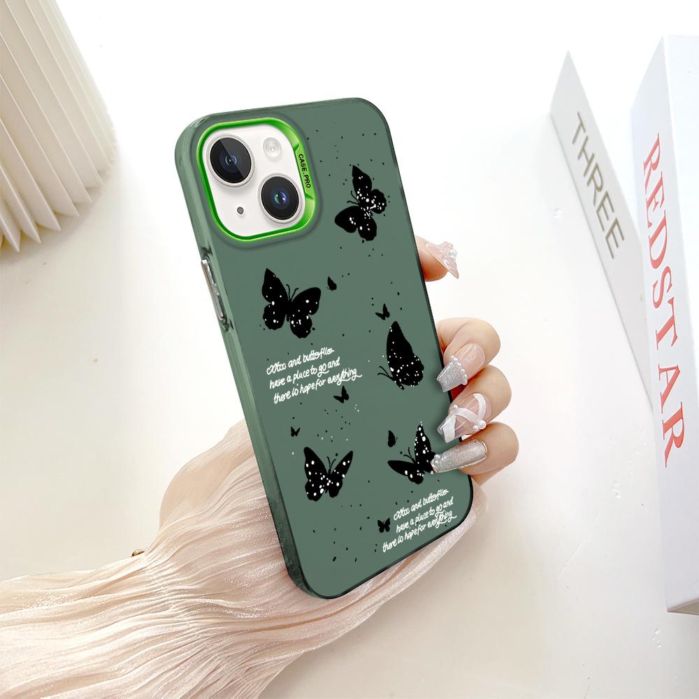 Fashion Colorful Sliver Double Sided Phone Shell Soft Edge Hard Case Full Cover Shockproof Phone Casing for iPhone Samsung Xiaomi Redmi Poco