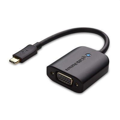 USB-C Video Adapter - Black - Convert VGA, HDMI, DVI - PC, Mac, Projector