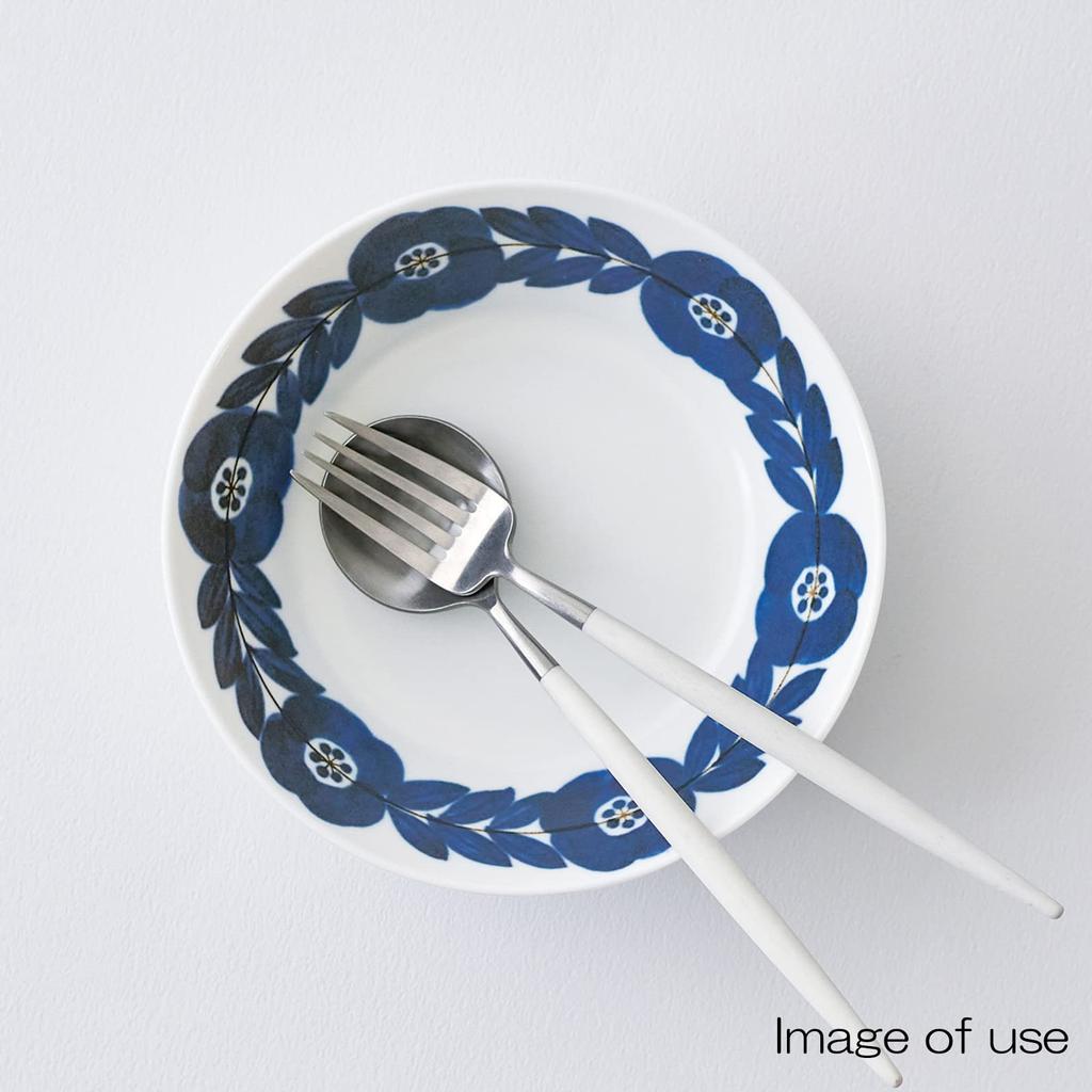 Aito Manufacturing [Blossom Blossom] Servierplatte Kleine Schale Schale S ca.. 15cm Leichter Blauer Blumentopf Marineblau Mino Ware Mikrowelle