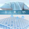 Summer Cooling Pillowcase Solid Color Ice Bean Bean Pillowcase Cool Feeling Air Conditioning Cover Washable (No Pillow) 48x74cm
