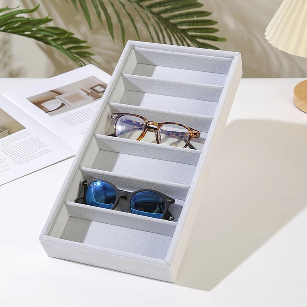 Brillenetui, Sonnenbrillen-Organizer, Leicht, Vielseitig, Samtausgekleidetes Schmuck-Organizer-Tablett