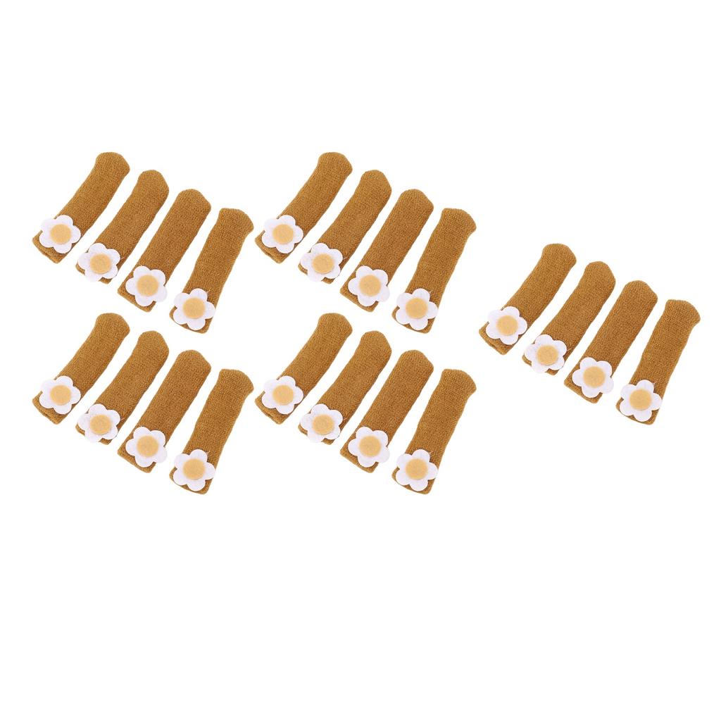 20 PCS Chair Leg Floor Protectors Thicken Table Feet Covers High Elastic Chair Leg Covers Furniture Caps Set for