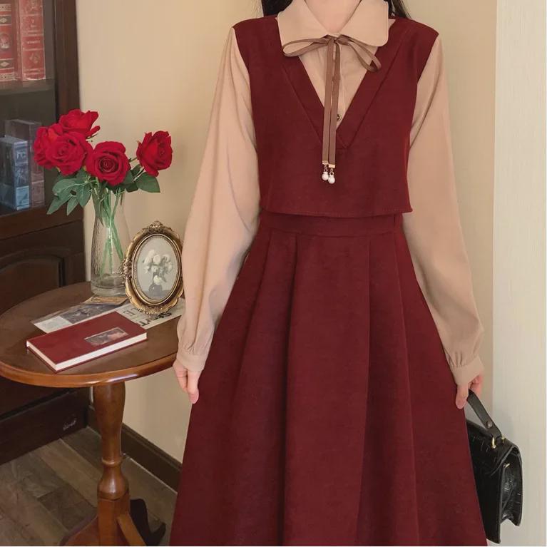 Women's French Retro Slimming Corduroy Dress – Autumn/Winter 2022 Collection