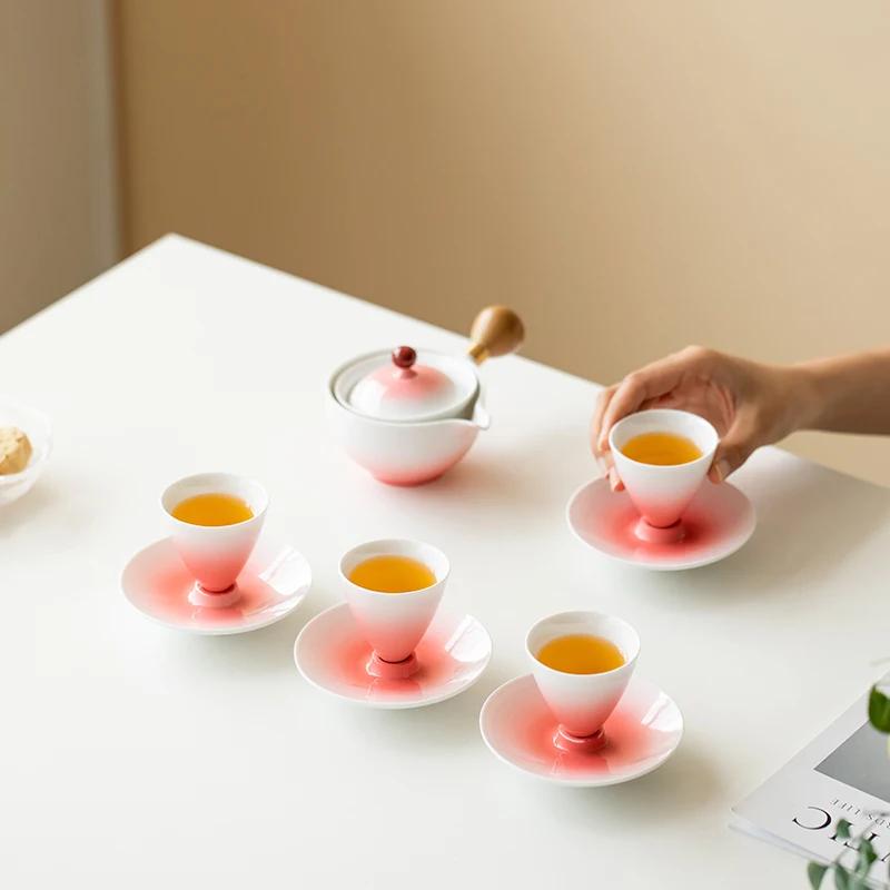 White Porcelain Kung Fu Tea Set - Mini Ceramic Cups for Zen Ceremony Home Decor & Personal Use Handmade Tea Drinking Accessories