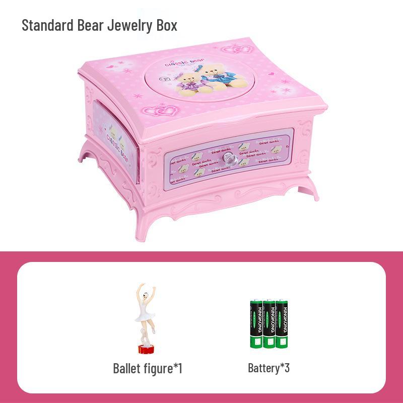Little Girl Princess Ballet Music Box - Rotating Crystal Ball Birthday Gift for Children