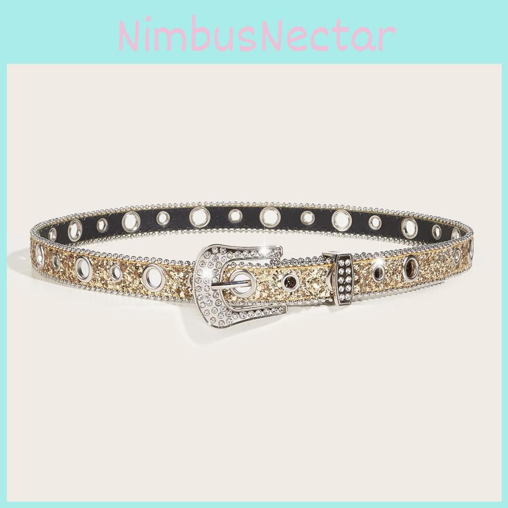 Belt Water Diamond Decorated With Sparkling Diamond Sequins Versatile For Women