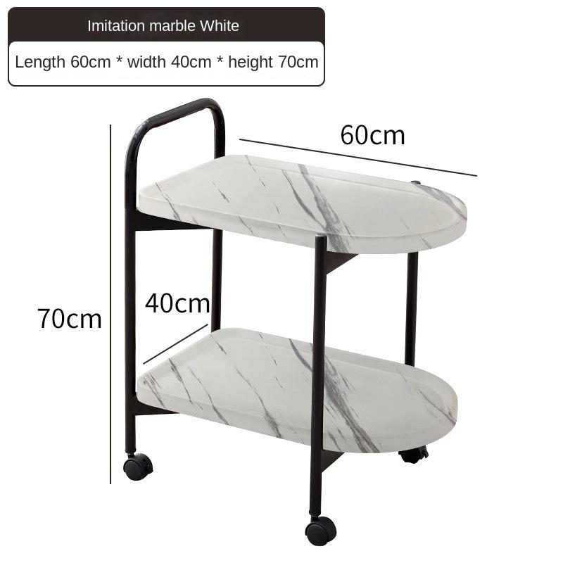 Nordic Corner Table Movable Tea Table Small Wheel Walnut Solid Wood Trolley Bedside Table Furniture Coffee Table Tray Simple