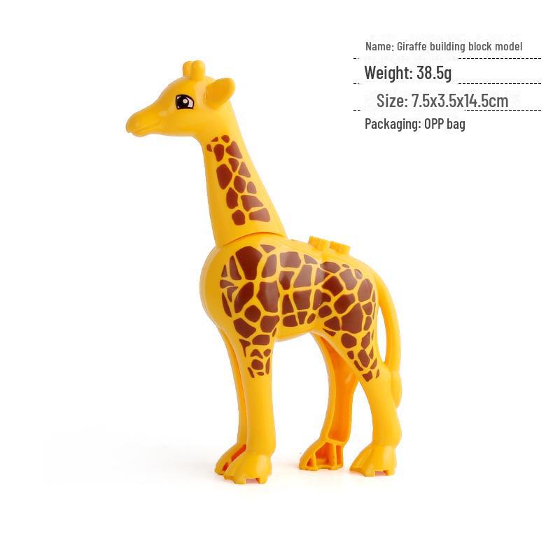 JLB Animal Assembly Puzzle and Building Blocks Gift Set: Giraffe & Polar Bear Variety