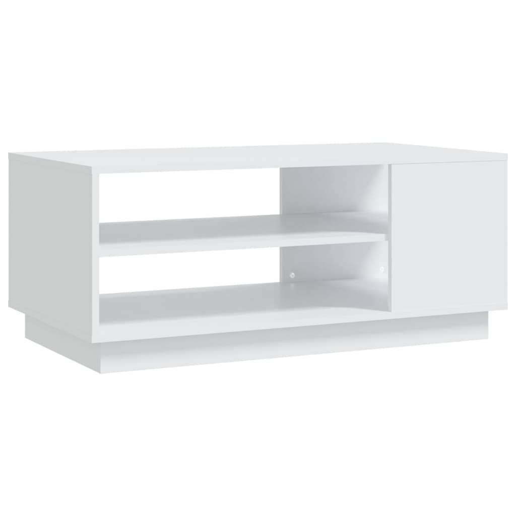 Vidaxl Coffee Table, White, 102X55X43 Cm, Wood-Based Material