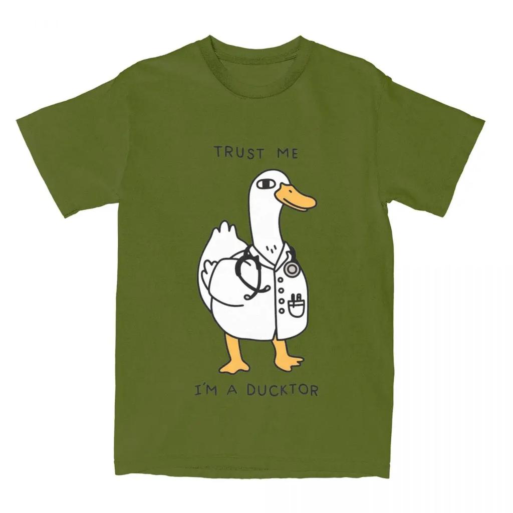 Maglietta Quack Dottore Anatra Uomo Donna Umorismo Scherzo Abbigliamento Magliette Vintage T-Shirt Taglia Grande Vestiti