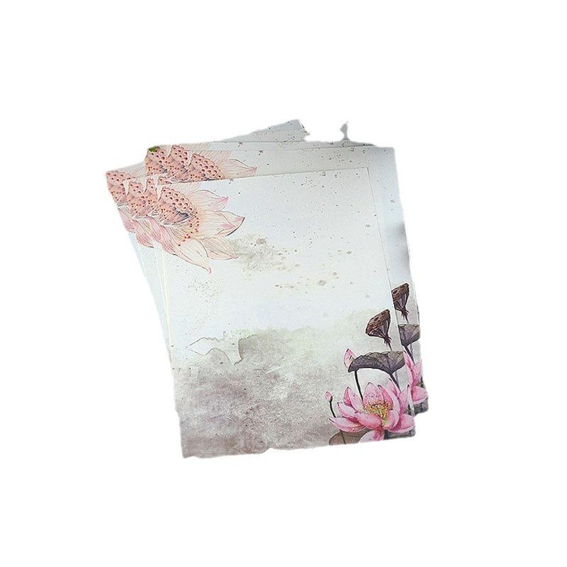 Briefpapier im antiken Stil B5 - Kreatives chinesisches Design, frische Tintenfarbe, beschreibbares und bedruckbares Briefpapier