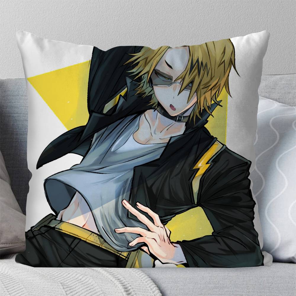 My DHero CAcademia Kaminari Denki Pillow Case Fashion Square Pillowcase Bedroom Sofa Room Ins Decoration Leisure