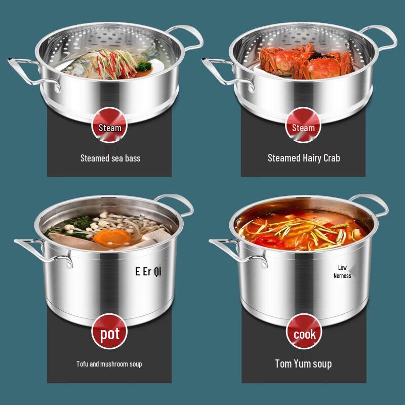 Bernice Sass Stainless Steel Steamer Soup Pot