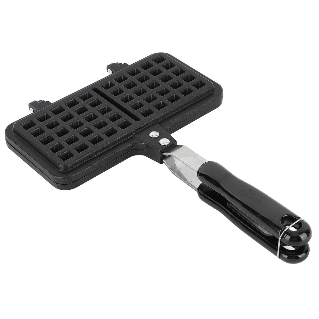 Stovetop Waffle Maker Pan Anti Stick Aluminum Even Heating Double Waffle Baking Pan for Breakfast