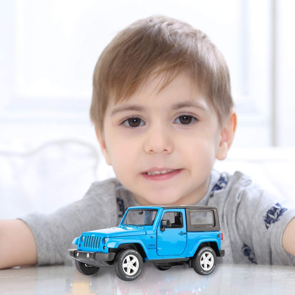 Carros Modelo Diecast Carros de Brinquedo, Wrangler 1:Carro de brinquedo retrátil em liga de escala 32 com brinquedo de som e luz para meninas e meninos brinquedos infantis