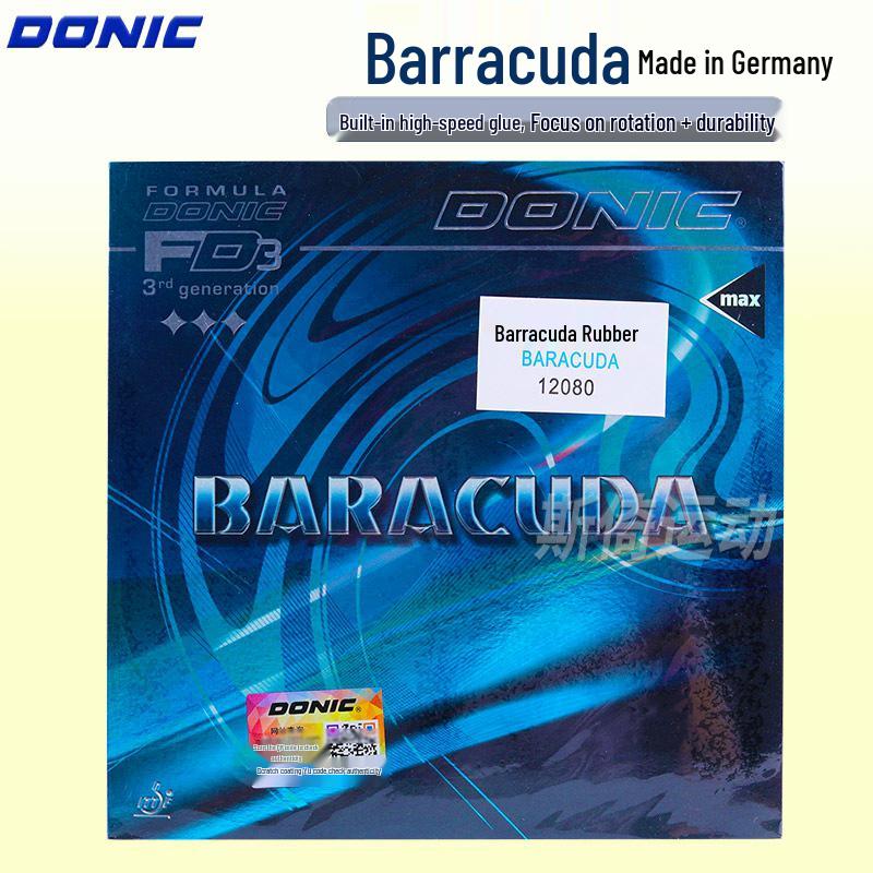 DONIC Barracuda Table Tennis Blade with Coppa X2/X3 Blue Sponge.
