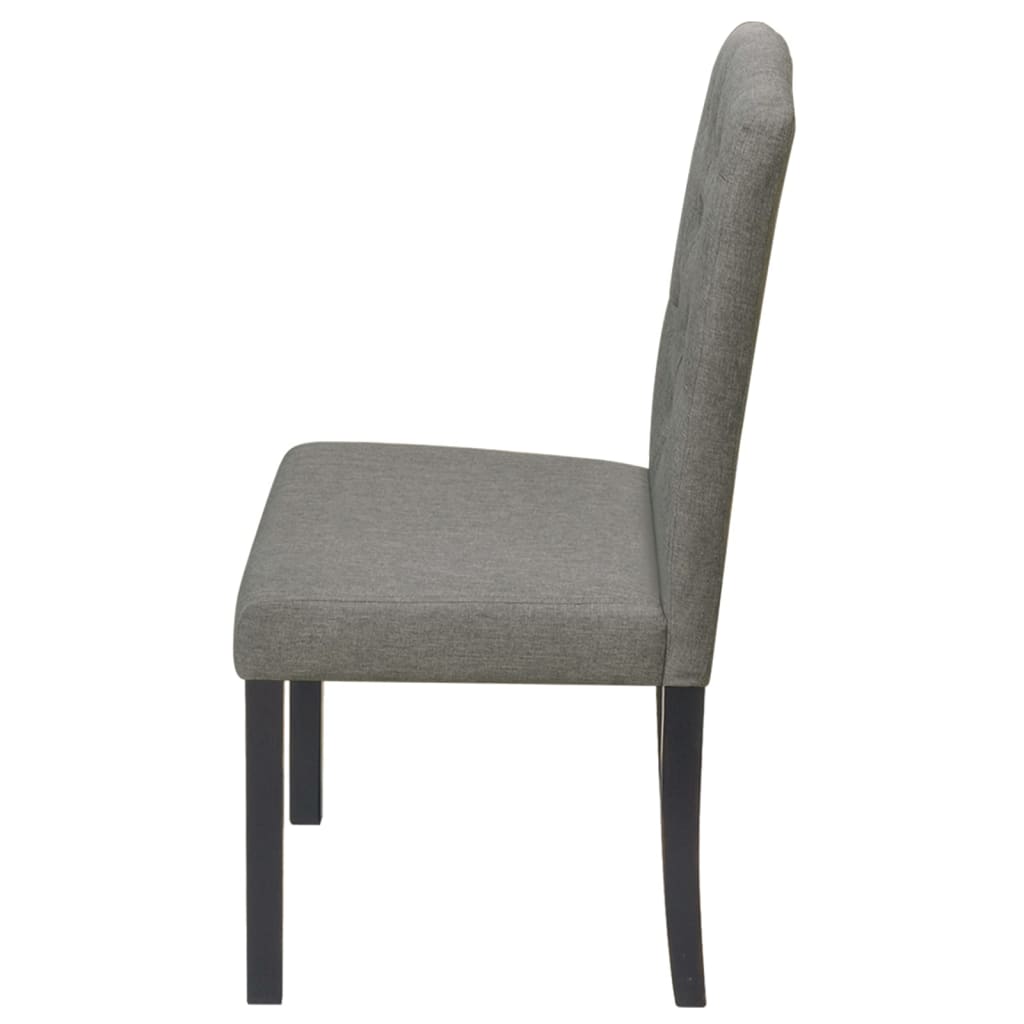 vidaXL Esszimmerstühle 6 Stk. Grau Stoff