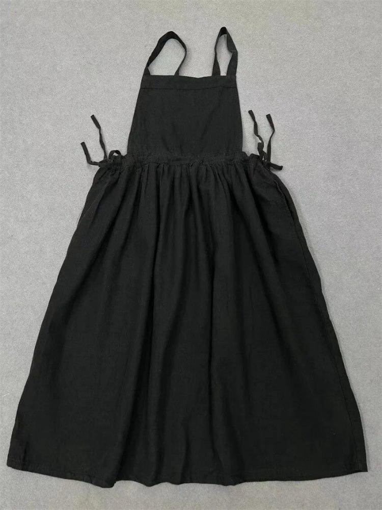 Japanese Style Mori Drawstring Waistband French Long Camisole Dress Johnature Women Large Skirt